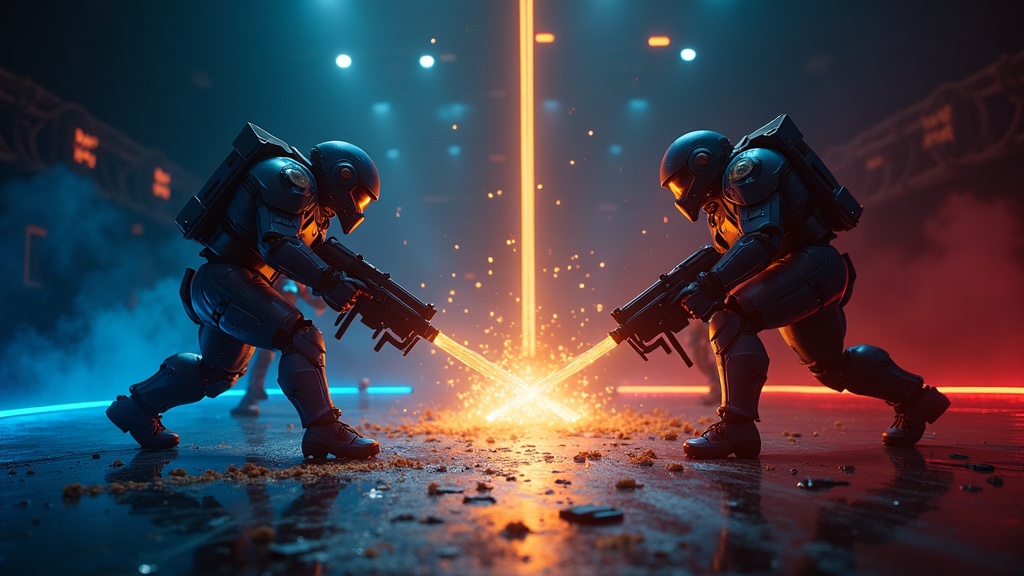 Margin Call concept keyframe: two teams contesting a control zone